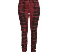 Rock Rebel by EMP Mujer Pantalón Rojo con Estampado Batik W32L32