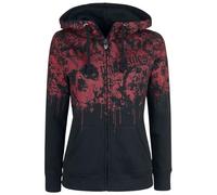 Rock Rebel by EMP Mujer Sudadera Negra con Estampado Rojo XL