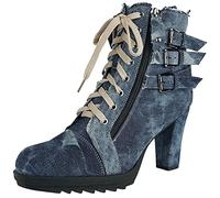Rock Rebel by EMP Mujer Tacones vaqueros azules EU41