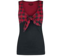 Rock Rebel by EMP Mujer Top Rockabilly Rojo-Negro XL