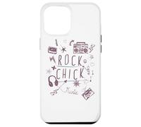 Rock Retro Doodle Años 80 Música Rock & Roll Mujeres Chicas Carcasa para iPhone 12 Pro MAX