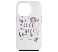 Rock Retro Doodle Años 80 Música Rock & Roll Mujeres Chicas Carcasa para iPhone 13 Pro