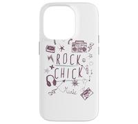 Rock Retro Doodle Años 80 Música Rock & Roll Mujeres Chicas Carcasa para iPhone 14 Pro