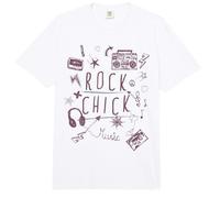 Rock Retro Doodle Años 80 Música Rock & Roll Mujeres Chicas Comfort Colors Adult Heavyweight T-Shirt