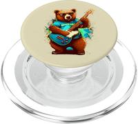 Rock & Roll Bear Tocando una Guitarra PopSockets PopGrip para MagSafe