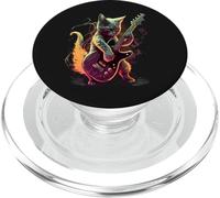 Rock & Roll Cat Tocando una Guitarra PopSockets PopGrip para MagSafe