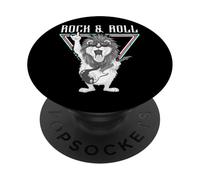 Rock & Roll Cool Lion Music Vibes PopSockets PopGrip Adhesivo