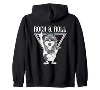 Rock & Roll Cool Lion Music Vibes Sudadera con Capucha