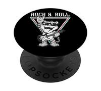 Rock & Roll Cool Tiger Tocando la Guitarra PopSockets PopGrip Adhesivo