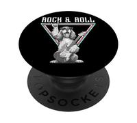 Rock & Roll Dog Guitar Vibes PopSockets PopGrip Adhesivo