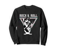 Rock & Roll Dog Guitarra Música Fun Vibes Sudadera