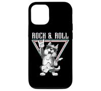 Rock & Roll Dog Playing Guitarra Eléctrica Carcasa para iPhone 12/12 Pro