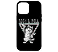 Rock & Roll Dog Playing Guitarra Eléctrica Carcasa para iPhone 12 Pro MAX