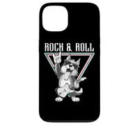 Rock & Roll Dog Playing Guitarra Eléctrica Carcasa para iPhone 13