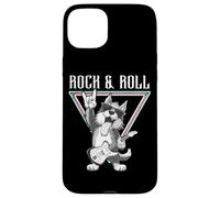 Rock & Roll Dog Playing Guitarra Eléctrica Carcasa para iPhone 15 Plus