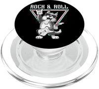 Rock & Roll Dog Playing Guitarra Eléctrica PopSockets PopGrip para MagSafe