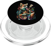 Rock & Roll Dog Tocando una Guitarra PopSockets PopGrip para MagSafe