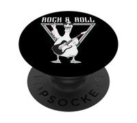 Rock & Roll Duck Guitarra Cool Vibes Fun PopSockets PopGrip Adhesivo