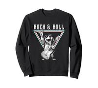 Rock & Roll Guitar Dog Fun Vibes Sudadera
