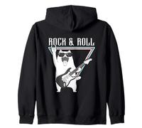 Rock & Roll Guitarra Cat Fun Vibes Sudadera con Capucha