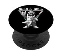 Rock & Roll Knight - Pose de Guitarra PopSockets PopGrip Adhesivo