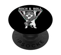 Rock & Roll Lion Guitarra Triángulo Vibes PopSockets PopGrip Adhesivo
