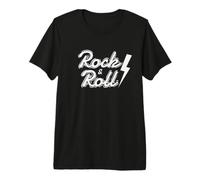 Rock & Roll Música Estilo Género Guitarra Banda de Rock Camiseta Premium