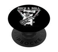 Rock & Roll Pig Tocando la Guitarra PopSockets PopGrip Adhesivo