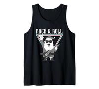 Rock & Roll Santa Claus Guitarra Cool Vibe Camiseta sin Mangas