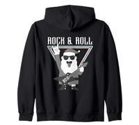 Rock & Roll Santa Claus Guitarra Cool Vibe Sudadera con Capucha