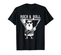 Rock & Roll Santa Guitar Vibes Holiday Vibes Camiseta