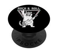 Rock & Roll Tiger Tocando Guitarra Diversión PopSockets PopGrip Adhesivo