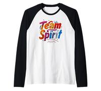 Rock & Roll Your Healthy Life Style Team Spirit Rainbow Camiseta Manga Raglan