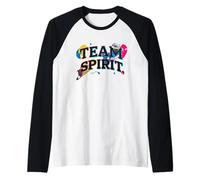 Rock & Roll Your Healthy Life Style Team Spirit Splash Camiseta Manga Raglan