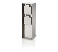 ROCK SIDE Poste 2x tomas jardín IP44 acero 915004203801