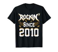 Rock Since 2010 15th Birthday 15 Years Old Bday Men Women Camiseta