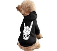Rock Skull Warm Dog Sudadera con Capucha Lindo Disfraz de Perro Sudadera acogedora Ropa para Mascotas 2XL