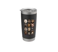 Rock Star Cats Punk Band Kittens Rock'n Roll Regalos divertidos Vaso térmico de acero inoxidable de doble pared