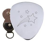 Rock Star Hero Music X - Púa de guitarra de acero grabado en llavero