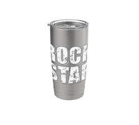 Rock Star Música Estilo Género Guitarra Banda de rock Vaso térmico de acero inoxidable de doble pared