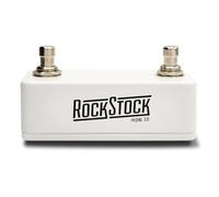 Rock Stock Pedal de interruptor de pie doble, pedal auxiliar TRS versátil, amplía tu procesador de efectos múltiples, cableado a mano y construido para la carretera (blanco ártico)