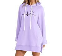 Rock - Sudadera de manga larga para mujer con texto en inglés "God is Greater Than The Highs and Lows", morado, S