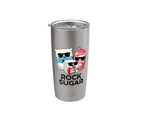 Rock Sugar Juego de palabras con comida divertida Vaso térmico de acero inoxidable de doble pared
