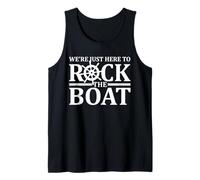 Rock The Boat Cruise Vacaciones Hombres Mujeres Niños Familia Divertido Camiseta sin Mangas