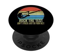 Rock The Test Don't Stress Test Day, Divertido día de exámenes, Profesor PopSockets PopGrip Adhesivo