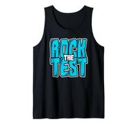 Rock the Test Examen final de la escuela Profesor Estudiante Camiseta sin Mangas