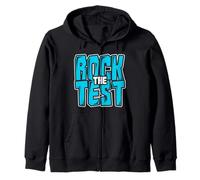 Rock the Test Examen final de la escuela Profesor Estudiante Sudadera con Capucha
