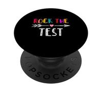 Rock The Test Teacher, el día del Examen, el día del Examen, un Profesor Divertido PopSockets PopGrip Adhesivo