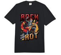 Rock Til You Rot Rock Música Guitarra Esqueleto Rocker Comfort Colors Adult Heavyweight T-Shirt