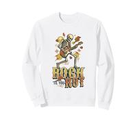 Rock Til You Rot Rock Música Guitarra Esqueleto Rocker Sudadera